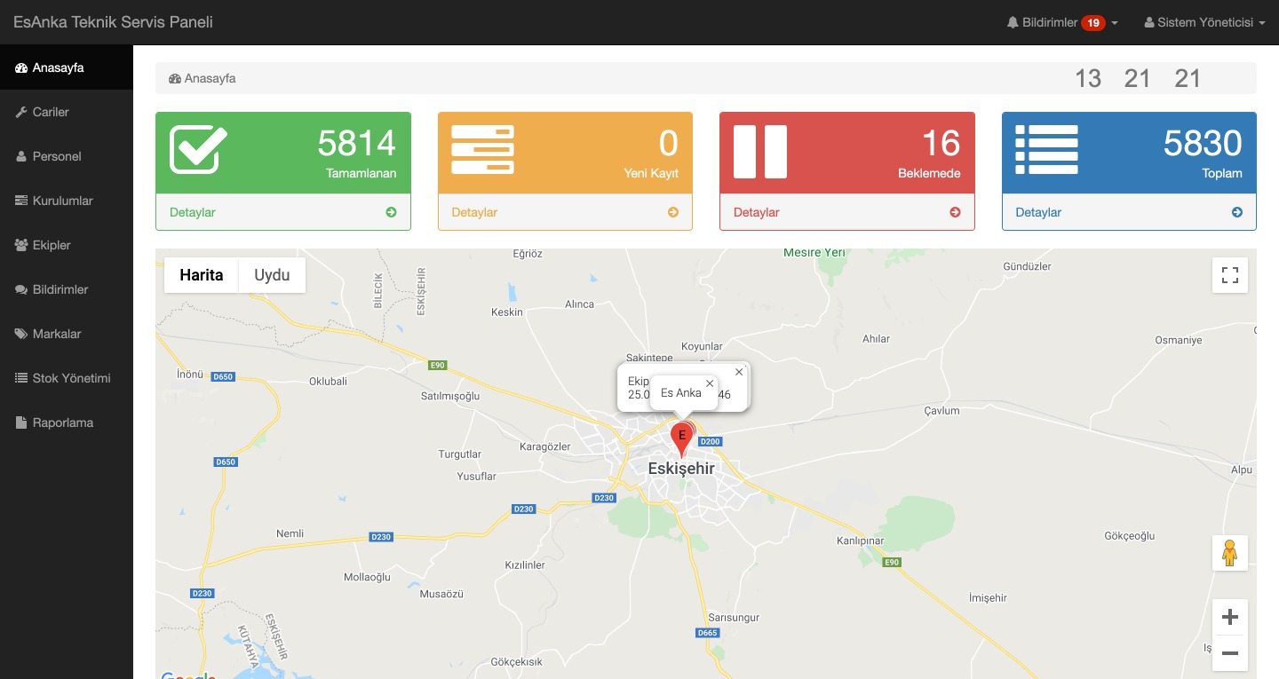 EsAnka Teknik Servis Programı