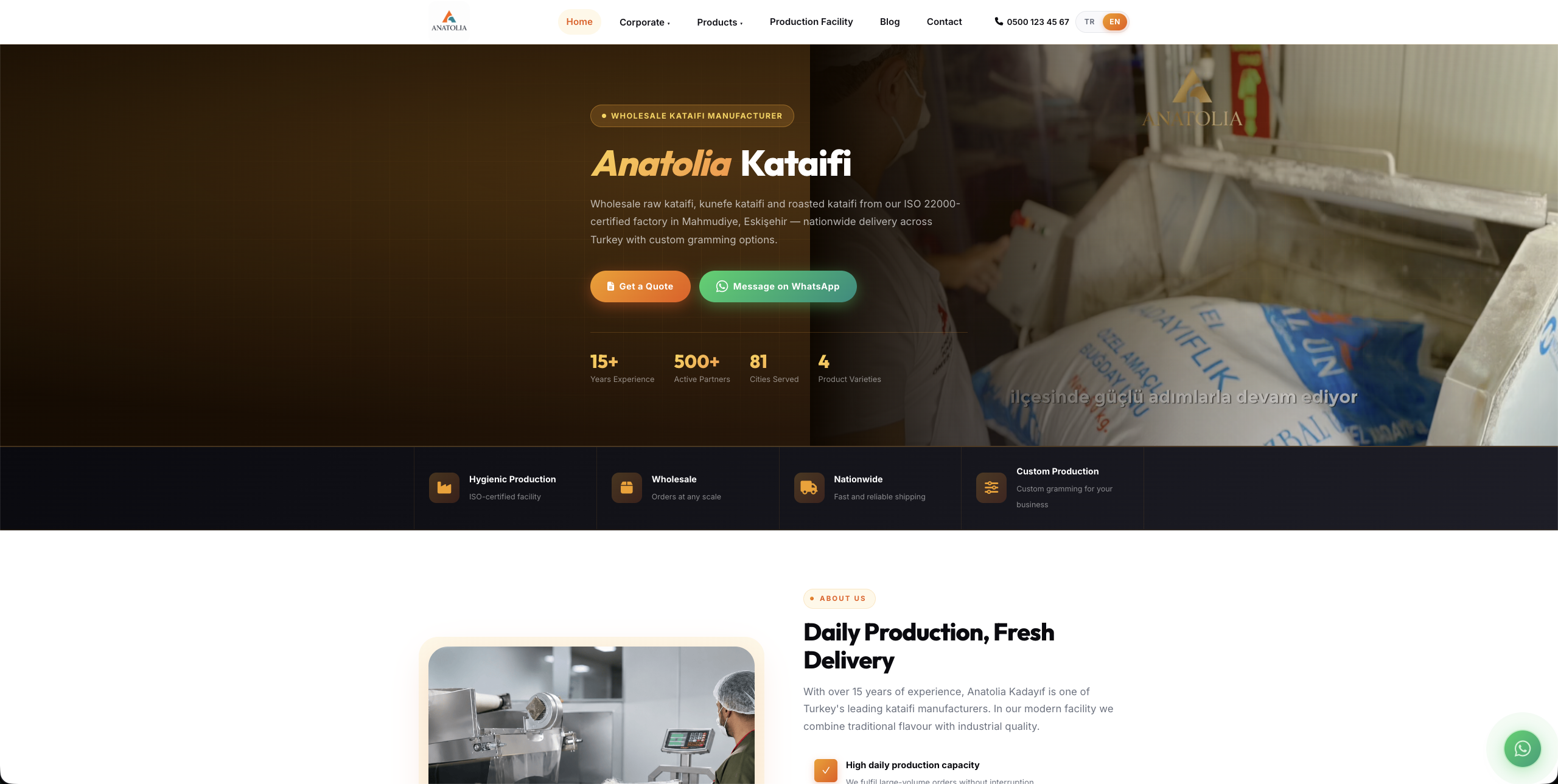 Çok Dilli Kurumsal Web Sitesi + Yönetim Paneli